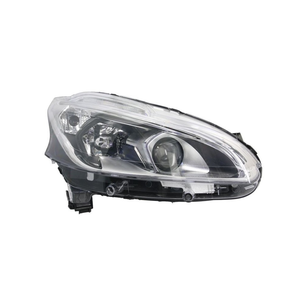 Far dreapta H7/LED/PY21W, electric, cu motor, culoare interior negru, culoare semnalizator: transparent potrivit PEUGEOT 208