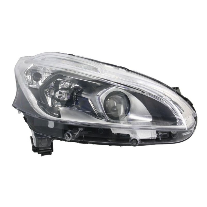 Far dreapta H7/LED/PY21W, electric, cu motor, culoare interior negru, culoare semnalizator: transparent potrivit PEUGEOT 208
