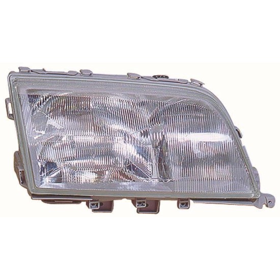 Far stanga 2*H1/H3, electric, pneumatic, fara motoras, culoare interior argintiu potrivit MERCEDES C W202, C T-MODEL S202 -05.97