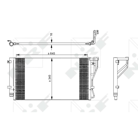 Radiator AC condensator cu uscator potrivit KIA CARENS III 1.6/2.0 09.06-
