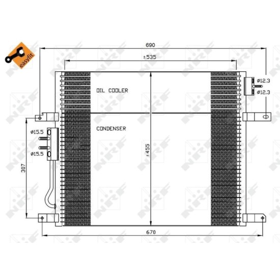 Radiator AC condensator III Jeep Grand Cherokee 3.7 V6