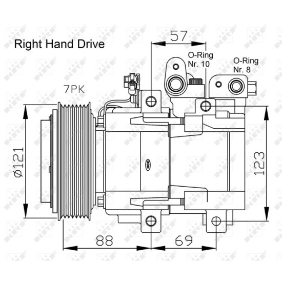 Compresor aer conditionat AC potrivit KIA SORENTO I 2.5D 08.02-03.11