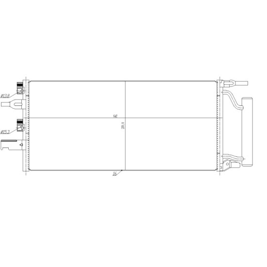 Radiator AC condensator cu uscator potrivit BMW Seria 1 (F40), 2 (F45), X1 (F48), MINI (F56), (F57), CLUBMAN (F54)