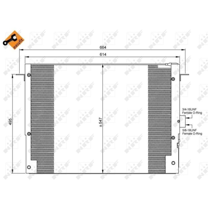 Radiator AC condensator Land Rover Range Rover al II-lea (LP) 2.5 D