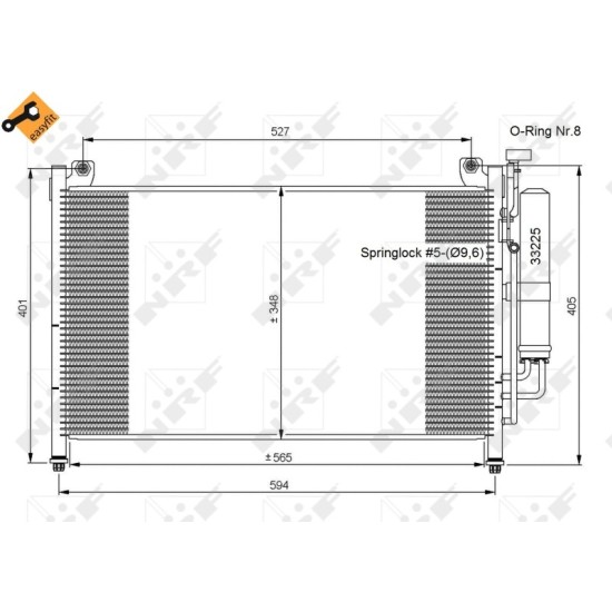Radiator AC condensator MAZDA 2 (DE) 1.3