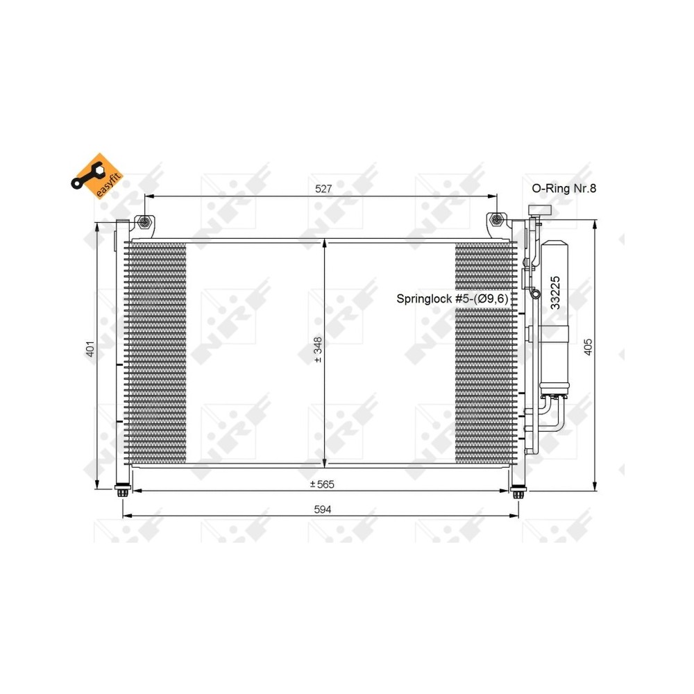 Radiator AC condensator MAZDA 2 (DE) 1.3