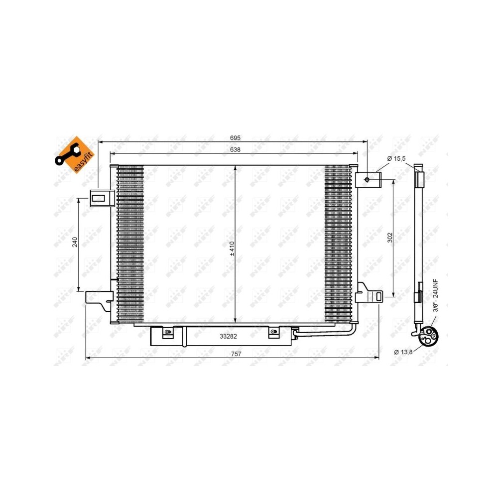 Radiator AC condensator Mercedes A-Class W169 04 - / B-Class W245 05 -