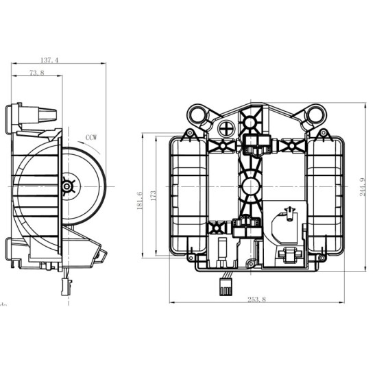 Ventilator habitaclu potrivit MERCEDES S (A217), S (C217), S (W222, V222, X222) 2.2DH-6.0 05.13-