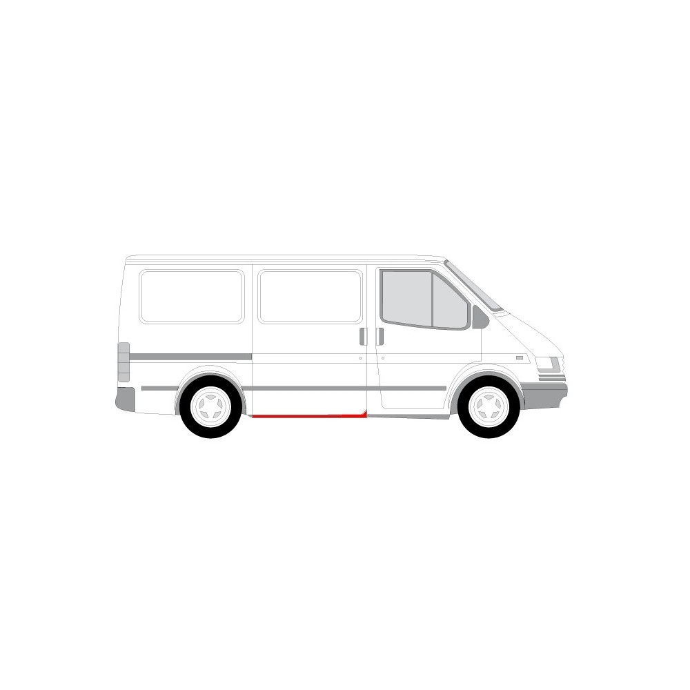 Prag auto Spate Dreapta potrivit FORD TRANSIT, TRANSIT TOURNEO pana in 2000