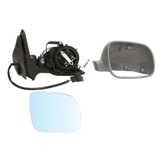Oglinda laterala Dreapta electric, incalzita, albastru, potrivit SEAT AROSA, CORDOBA, CORDOBA VARIO, VW BORA, BORA I, GOLF IV