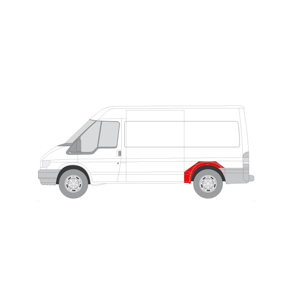 Segment reparatie aripa spate stanga medium/varianta lunga FORD TRANSIT dupa 2000