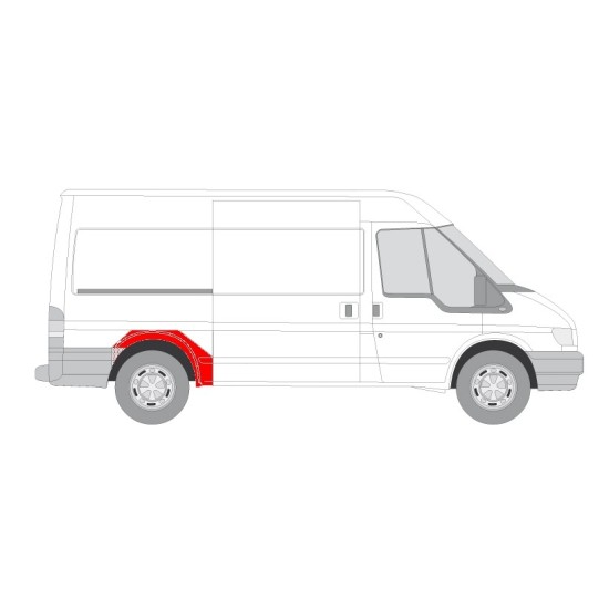 Segment reparatie aripa spate dreapta medium/varianta lunga FORD TRANSIT dupa 2000
