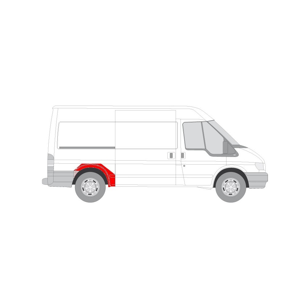 Segment reparatie aripa spate dreapta medium/varianta lunga FORD TRANSIT dupa 2000