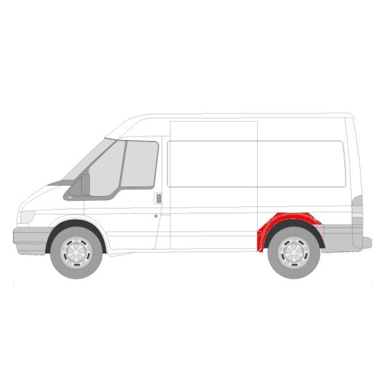 Segment reparatie aripa spate stanga model scurt FORD TRANSIT intre 2000-2014