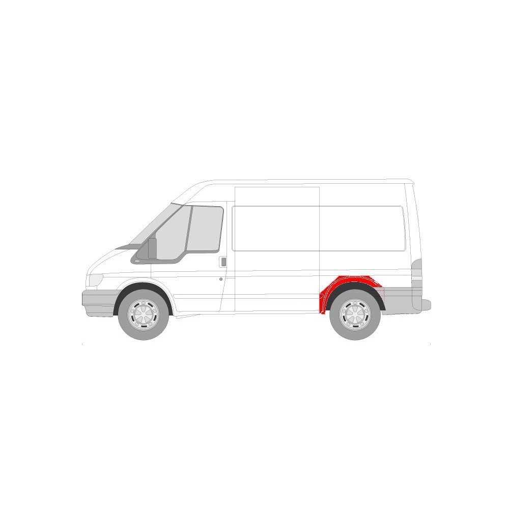 Segment reparatie aripa spate stanga model scurt FORD TRANSIT intre 2000-2014