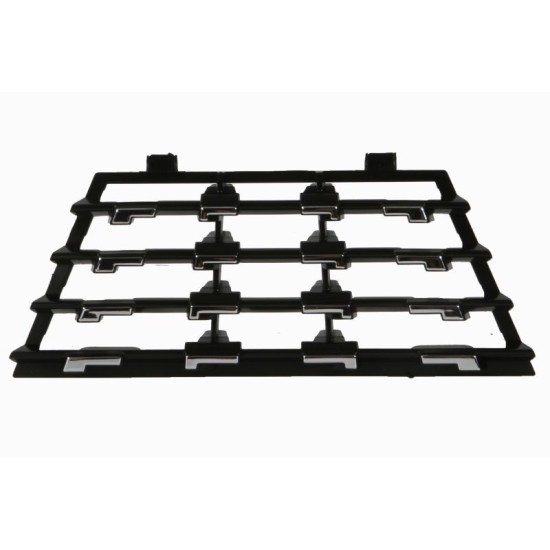Grila radiator plug fata plastic, negru/crom potrivit PEUGEOT 208 dupa 2019