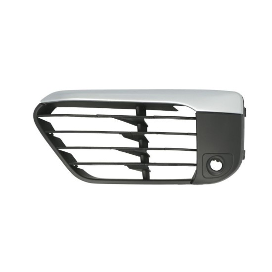 Grila bara fata stanga X-Line, cu locas senzori, plastic, negru/argintiu BMW X1 intre 2015-2019