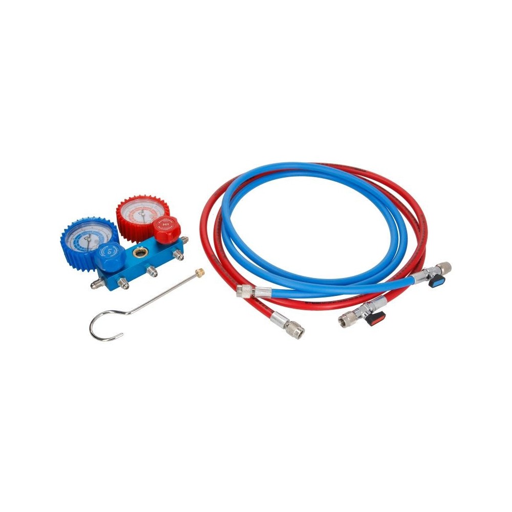 Kit testare scurgeri ERRECOM , tip refrigerant R12/R134a cu manometre si seturi de presiune