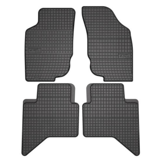 Set covorase cauciuc 4 piese BASIC, fata/spate negru, potrivit TOYOTA HILUX VII 11.04-09.15, Pick-up