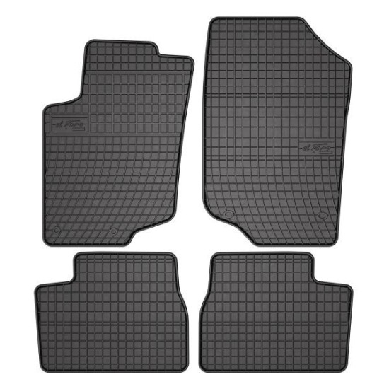 Set covorase cauciuc 4 piese BASIC, fata/spate negru, potrivit PEUGEOT 207 02.06-12.15, Liftback