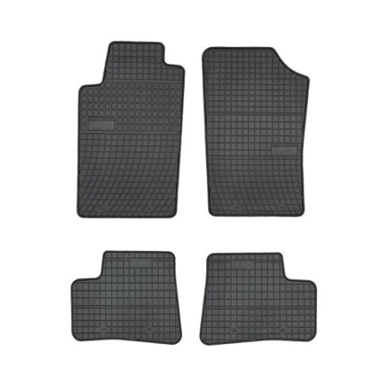 Set covorase cauciuc 4 piese BASIC, fata/spate negru, potrivit PEUGEOT 206 08.98-12.12, Liftback
