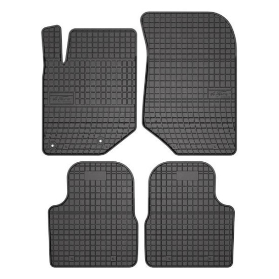 Set covorase cauciuc 4 piese BASIC, fata/spate negru, potrivit PEUGEOT 2008 I 05.18-