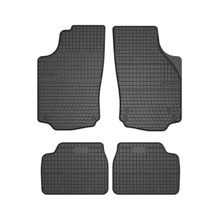 Set covorase cauciuc 4 piese BASIC, fata/spate negru, potrivit OPEL CORSA C 09.00-12.12, Hatchback