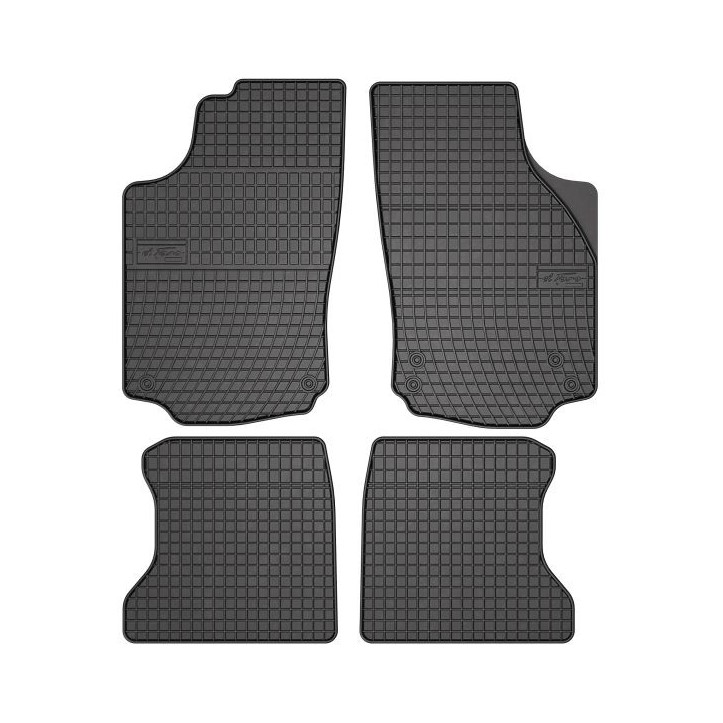 Set covorase cauciuc 4 piese BASIC, fata/spate negru, potrivit OPEL CORSA C 09.00-12.09, Liftback