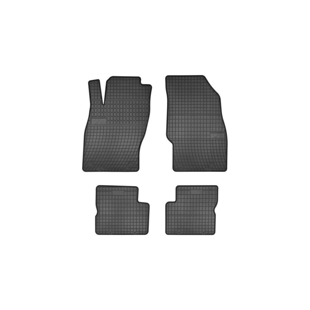 Set covorase cauciuc 4 piese BASIC, fata/spate negru, potrivit OPEL ADAM, CORSA D 07.06-02.19, Liftback