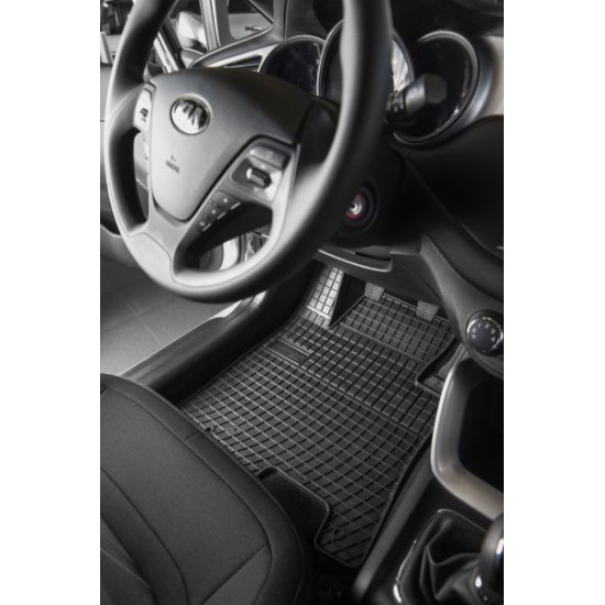 Set covorase cauciuc 4 piese BASIC, fata/spate negru, potrivit NISSAN PULSAR 10.14-, Liftback
