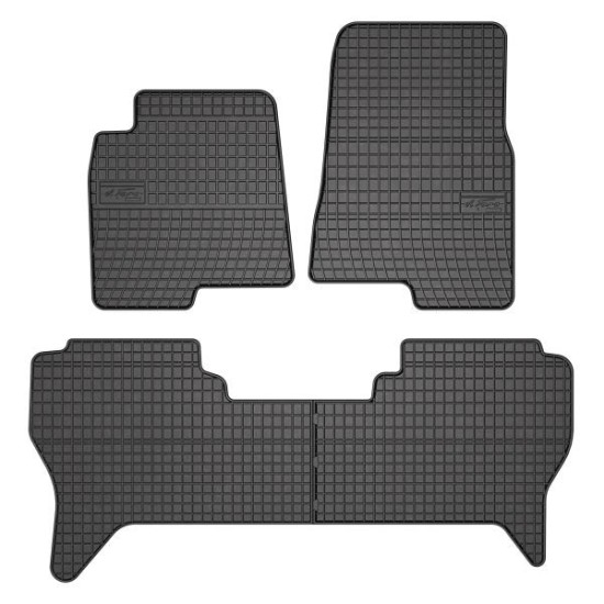 Set covorase cauciuc 4 piese BASIC, fata/spate negru, potrivit MITSUBISHI PAJERO III 04.00-01.07, SUV