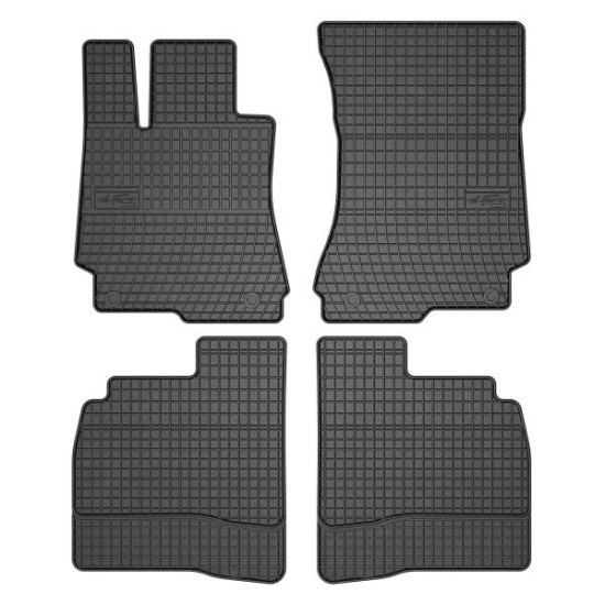 Set covorase cauciuc 4 piese BASIC, fata/spate negru, potrivit MERCEDES S (W221) 10.05-12.13