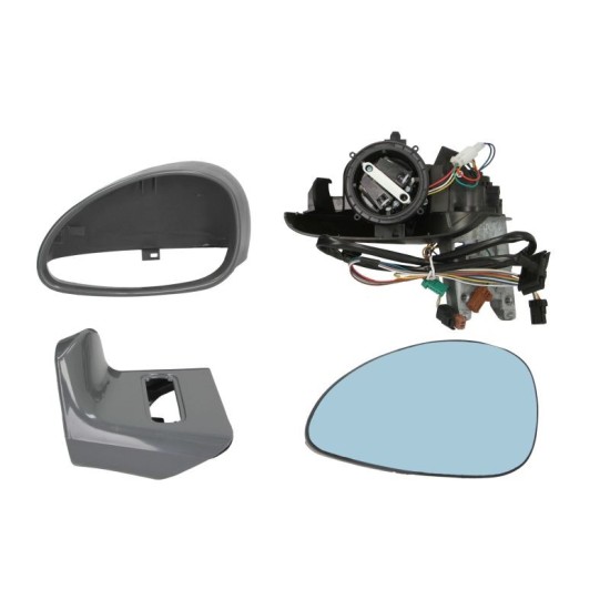 Oglinda stanga electrica incalzita, albastra, grunduita, pliabila electric CITROEN C4 intre 2004-2010