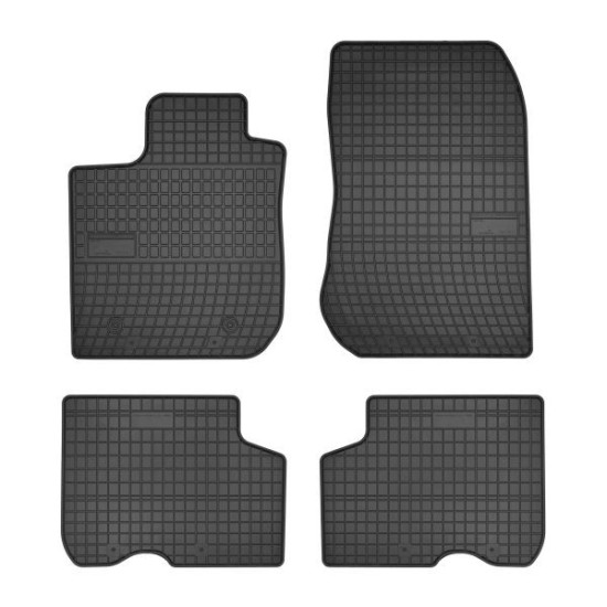 Set covorase cauciuc 4 piese BASIC, fata/spate negru, potrivit DACIA LOGAN II, LOGAN MCV II 10.12- / break