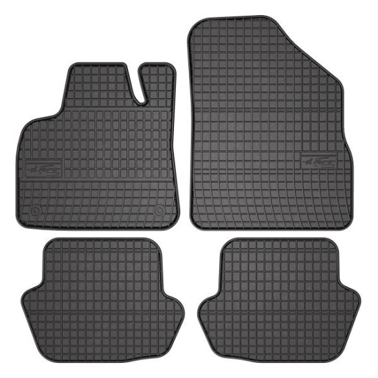 Set covorase cauciuc 4 piese BASIC, fata/spate negru, potrivit CITROEN DS5 11.11-07.15, Liftback