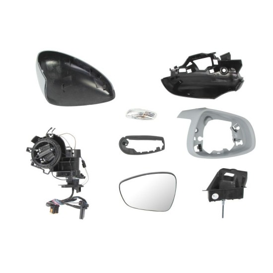 Oglinda stanga electrica incalzita, albastra, grunduita CITROEN C5 III dupa 2008