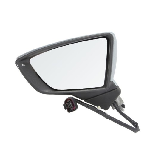 Oglinda stanga electrica crom, grunduita SEAT LEON, LEON SC, LEON ST dupa 2012