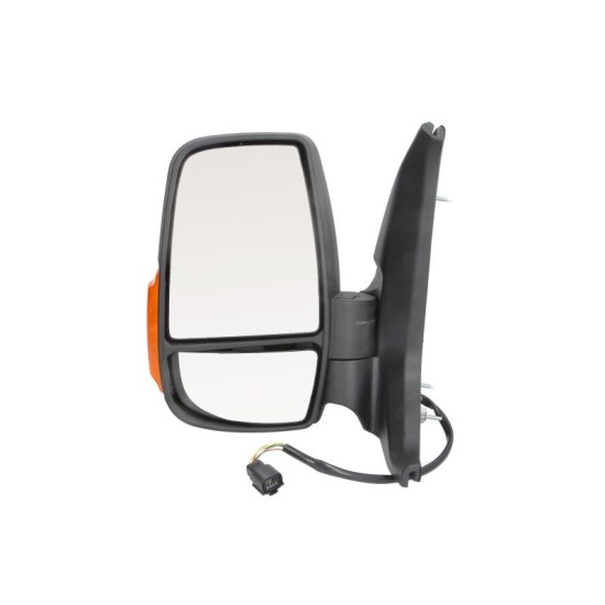 Oglinda stanga electrica incalzita, crom, scurt FORD TRANSIT dupa 2013