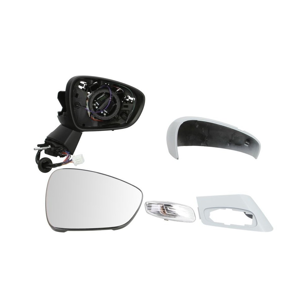 Oglinda dreapta electrica incalzita, crom, grunduita, pliabila electrica, cu senzor temperatura cu lumina CITROEN C4, DS4
