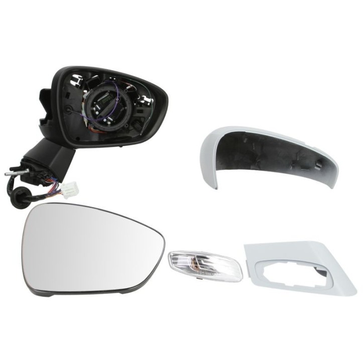 Oglinda dreapta electrica incalzita, crom, grunduita, pliabila electrica, cu senzor temperatura cu lumina CITROEN C4, DS4