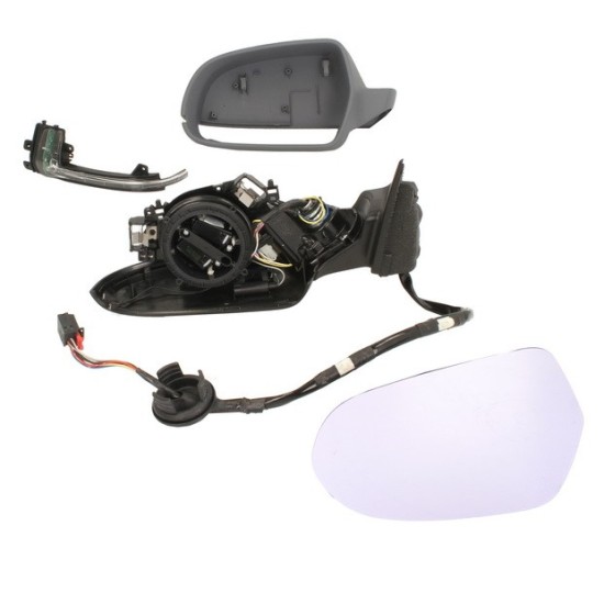 Oglinda stanga electrica, asferic, incalzita, grunduita, pliabila electric AUDI A3 intre 2008-2012