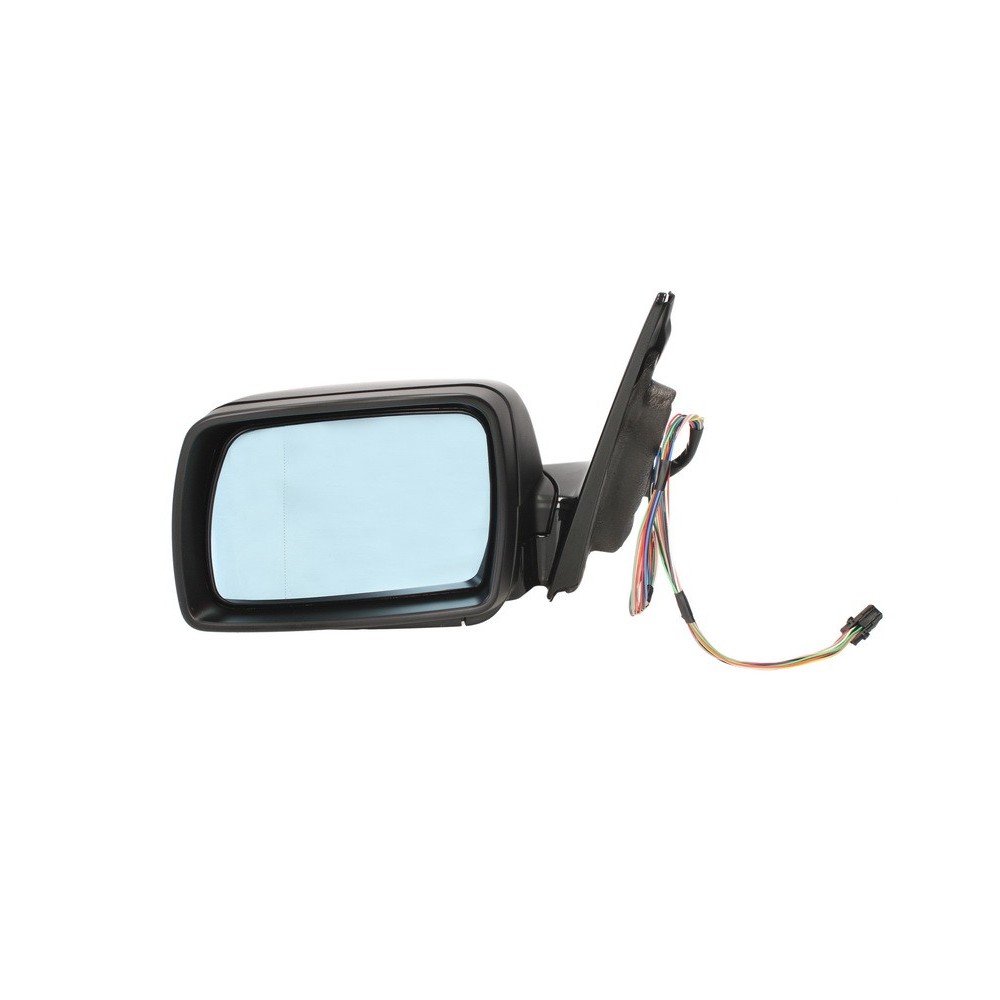 Oglinda stanga electrica, asferic, incalzita, albastra, grunduita, pliabila electric BMW X5 intre 2000-2006