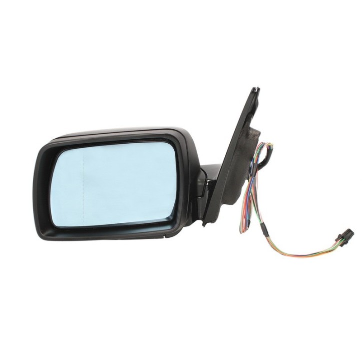 Oglinda stanga electrica, asferic, incalzita, albastra, grunduita, pliabila electric BMW X5 intre 2000-2006