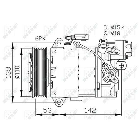 Compresor aer conditionat AC potrivit BMW Seria 1 (E81), 1 (E82), 1 (E87), 1 (E88), 3 (E90), 3 (E91), 3 (E92), 3 (E93)