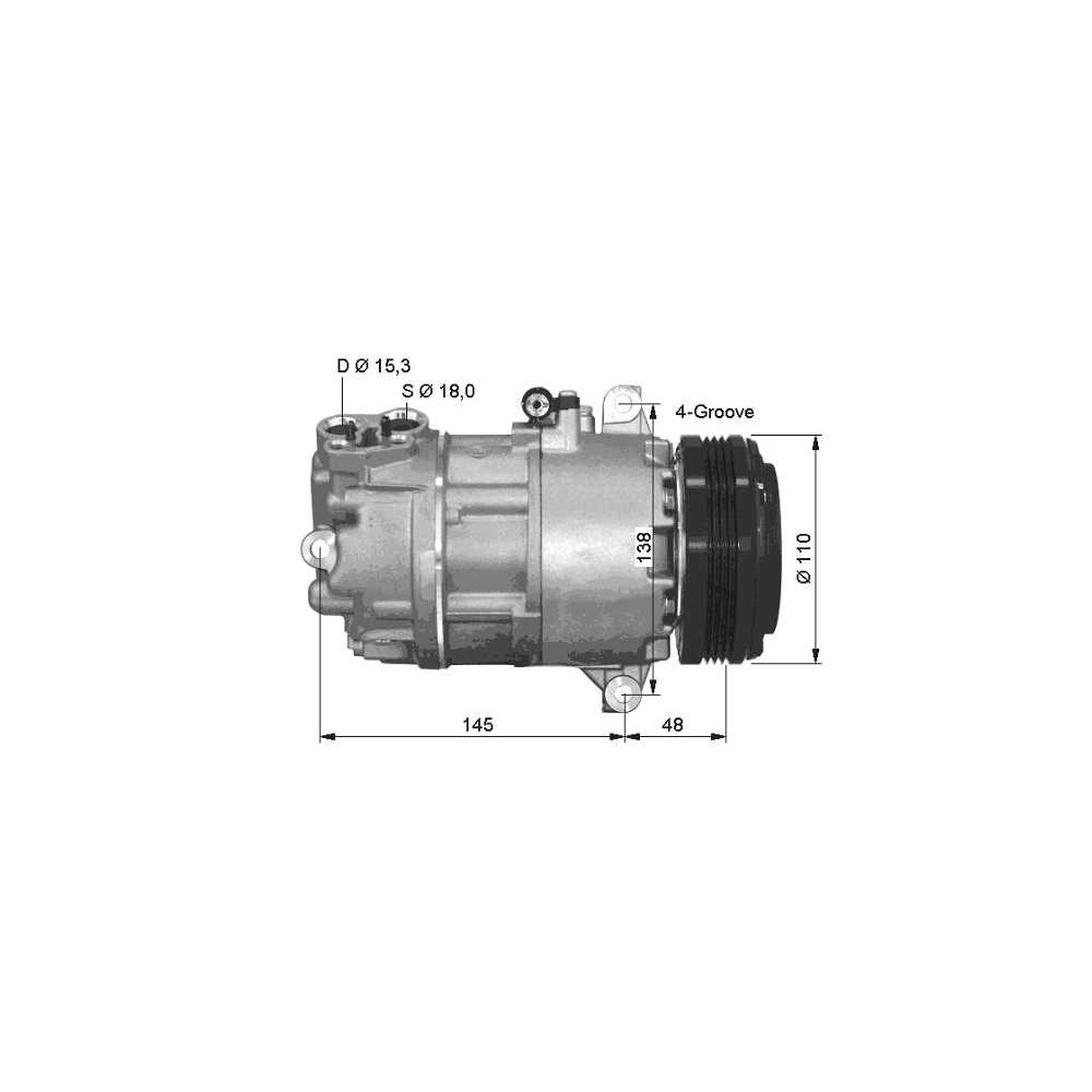 Compresor aer conditionat AC potrivit BMW Seria 3 (E46), X3 (E83), Z4 (E85), Z4 (E86) 1.9-3.2 12.99-08.08