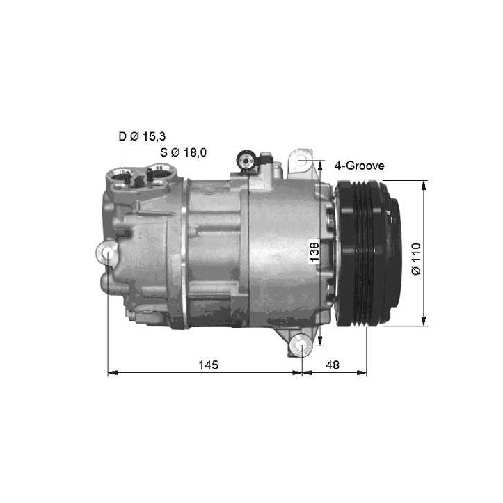 Compresor aer conditionat AC potrivit BMW Seria 3 (E46), X3 (E83), Z4 (E85), Z4 (E86) 1.9-3.2 12.99-08.08