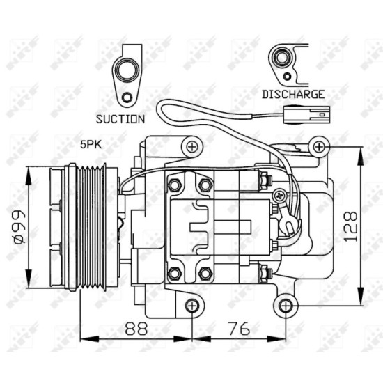 Compresor aer conditionat AC potrivit MAZDA 3, 5 2.0 10.03-05.10