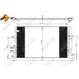 Radiator AC condensator cu uscator potrivit ALFA ROMEO 159, BRERA, SPIDER 1.8-3.2 06.05-12.12