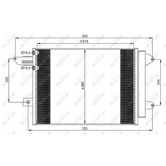 Radiator AC condensator cu uscator potrivit AUDI A3, TT 2.5 07.09-06.14