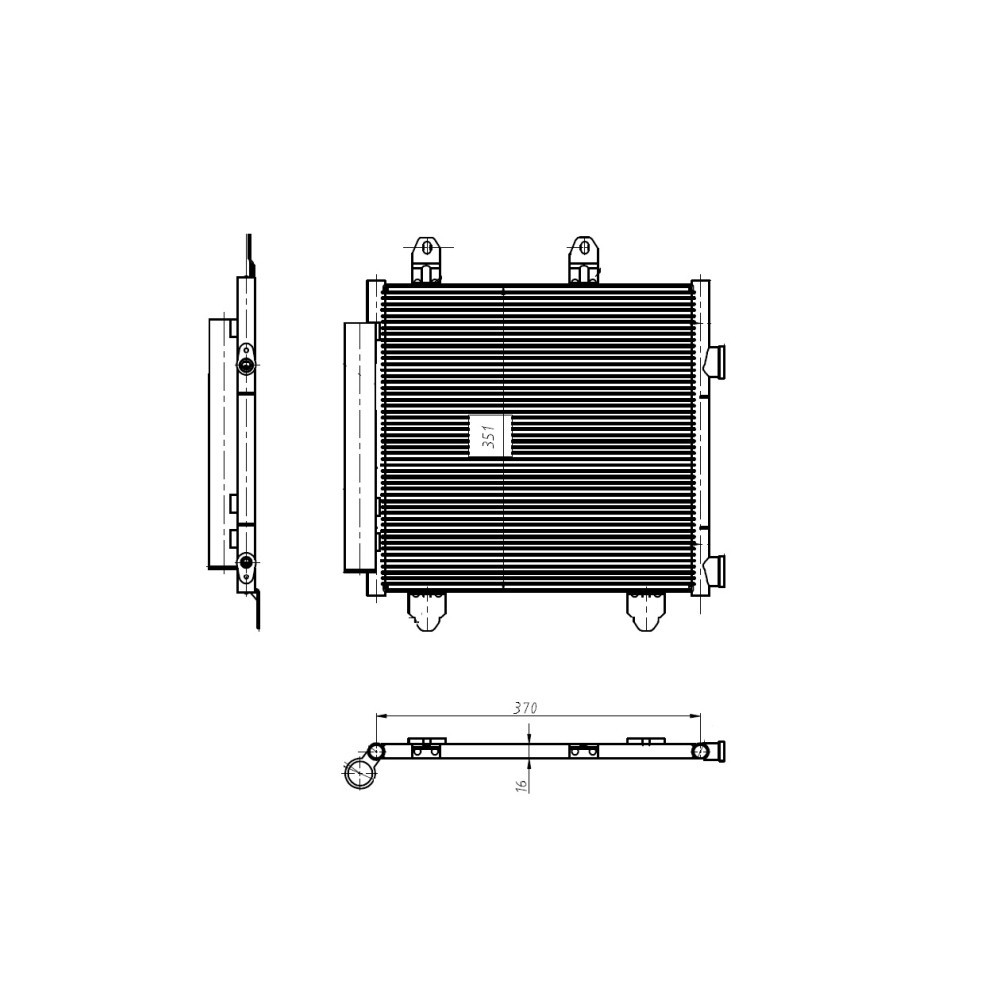 Radiator AC condensator cu uscator potrivit CITROEN C1, PEUGEOT 107, TOYOTA AYGO 1.0/1.2/1.4D 06.05-